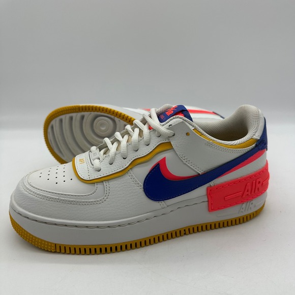Nike CI0919-105 Women 8.5 Air Force 1 Low Shoes Shadow White/Crimson Sneakers - Picture 4 of 10